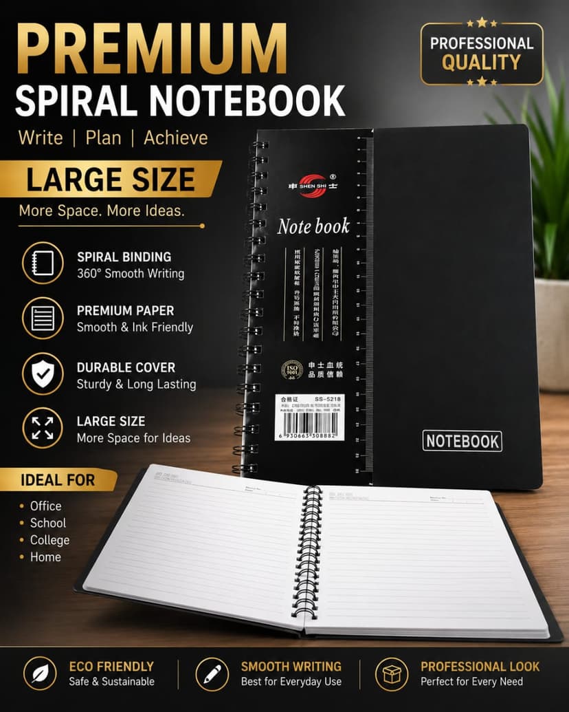 Premium Spiral Notebook (Large)